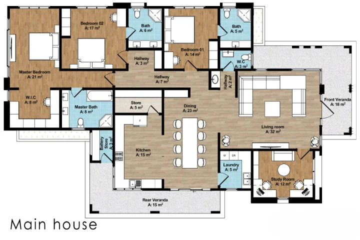 I need an Architect to Give me a standard 3 bedroom apartment plan